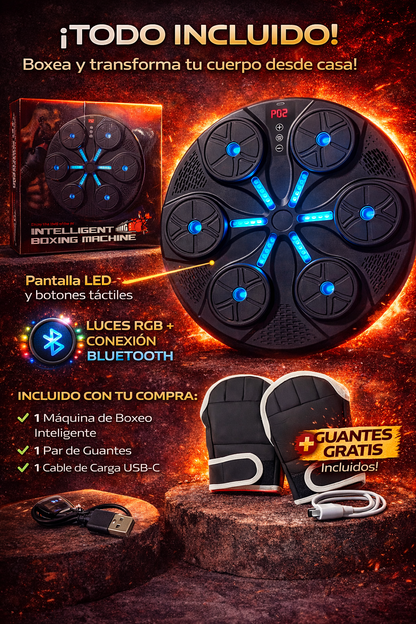 Máquina de boxeo inteligente - Gana músculo sin salir de casa Con 9 niveles de intensidad