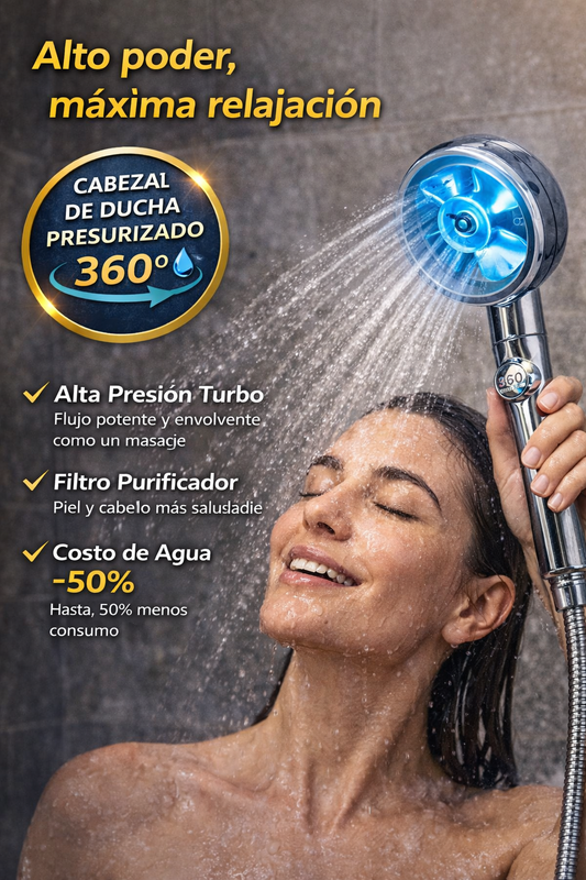 Ducha giratorio alta presión 360º - Elimina impurezas, óxido y bacterias, protegiendo tu piel de irritaciones