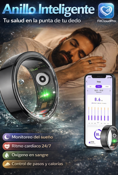 Anillo Smart - Lleva tu salud al siguiente nivel con el Anillo Inteligente Tipo Oura
